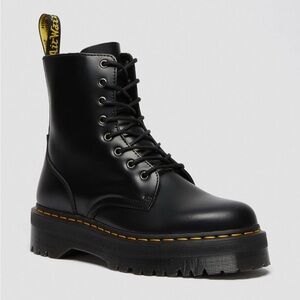 Dr. Martens Black Platform Combat Boots